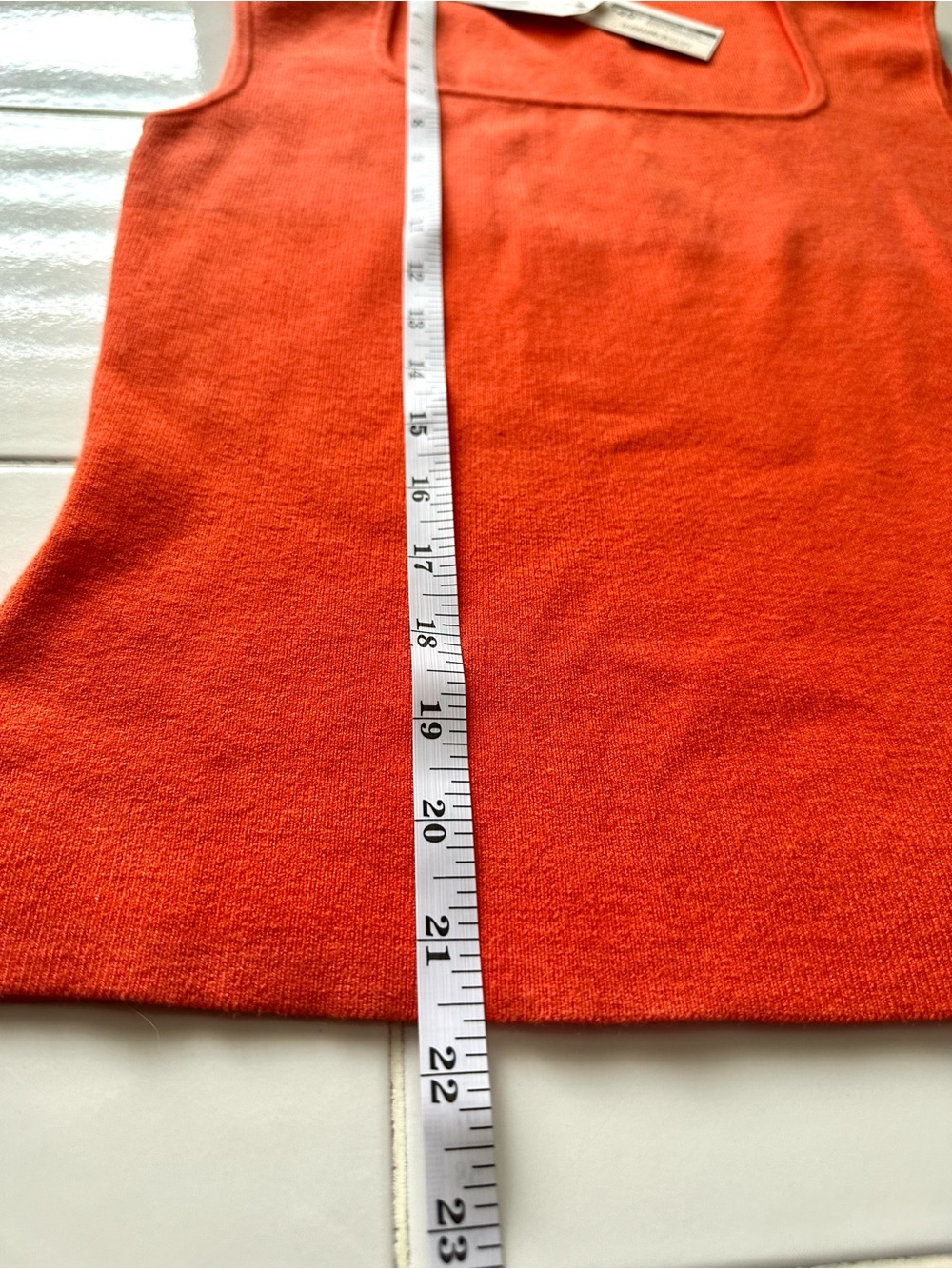 2bella Boutique Silk Blend Coral Tank Sweater NWT Square Neck Large - Picture 8 of 9